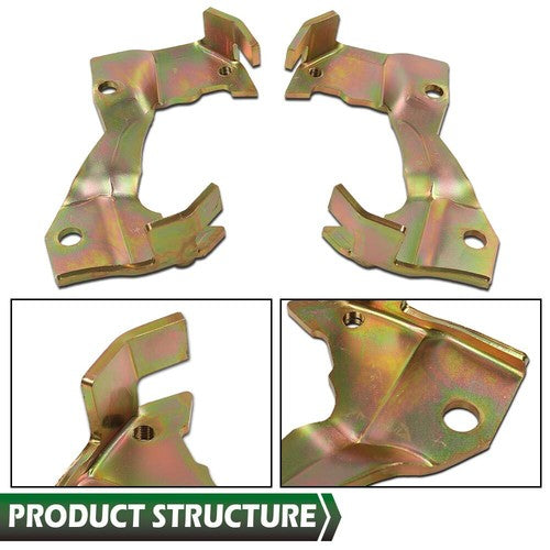 Solid Spare Disc Brake Caliper Brackets + Backing Plates Dust Shields A Body For GM Chevelle