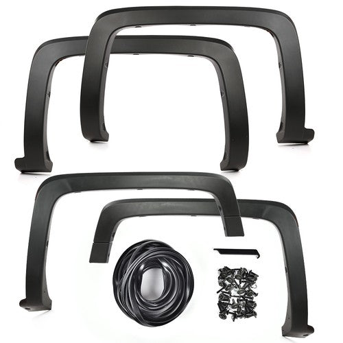 Solid Spare 4pcs Fit For 2014-2019 Chevy Silverado 1500 Factory Style Wheel Fender Flares