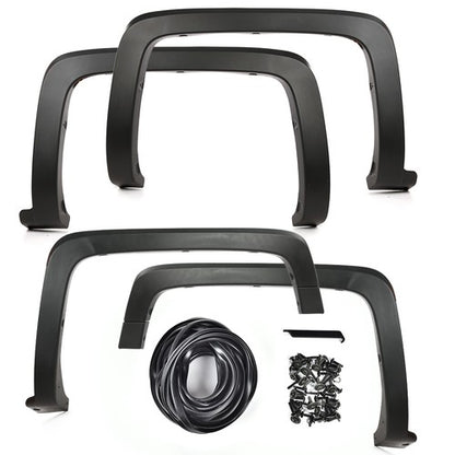 Solid Spare 4pcs Fit For 2014-2019 Chevy Silverado 1500 Factory Style Wheel Fender Flares
