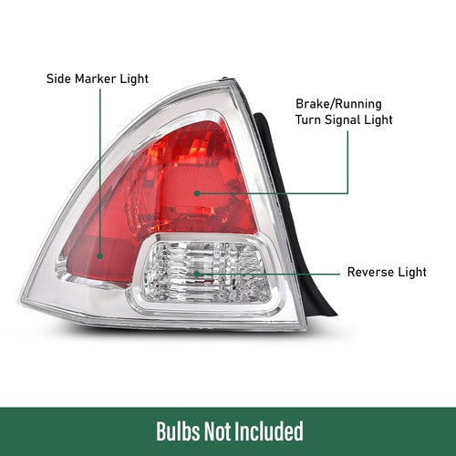 Solid Spare Fit For 2006-2009 Ford Fusion Tail Light Brake Lamp Left Driver Side FO2818123