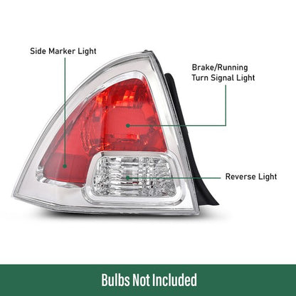 Solid Spare Fit For 2006-2009 Ford Fusion Tail Light Brake Lamp Left Driver Side FO2818123