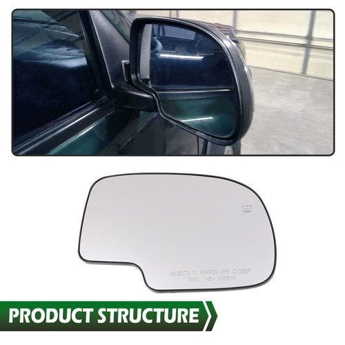 Solid Spare Mirror Glass Power Heated LH RH Pair Fit For Chevy Silverado GMC Yukon Avalanche