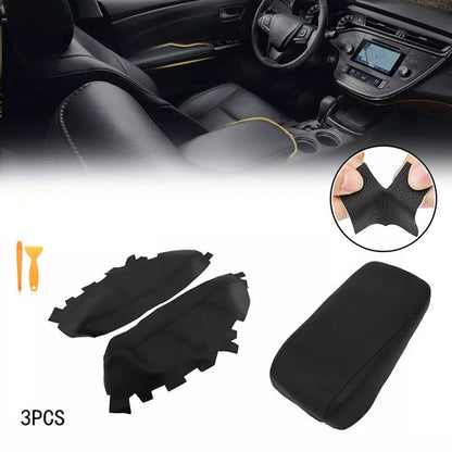 Door Panel Center Console Lid Armrest Cover Black For Toyota Avalon 2013-2018