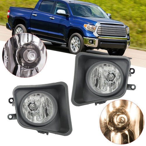 Solid Spare Pair Passenger+Driver For Toyota Tundra 14-20 4.6L 5.7L Fog Lights+Cover+wiring