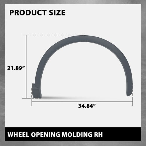 Solid Spare Fit For 2015-2018 Audi Q3 Front Fender Flare Wheel Arch Molding Trim Right Side