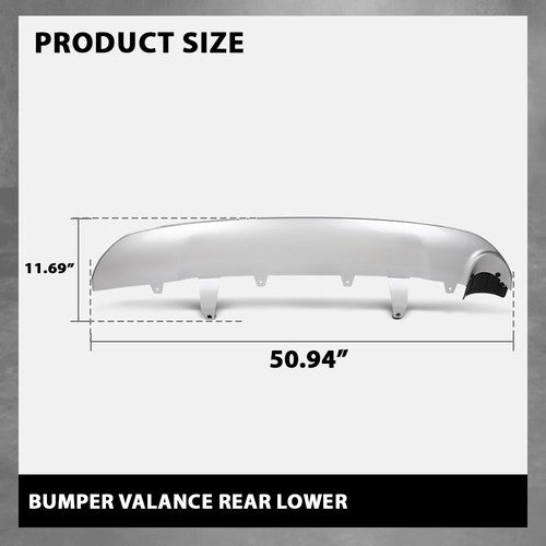 Solid Spare Valance Fit For 2016-2018 Toyota RAV4 Bumper Guard Plastic Silver Rear Lower