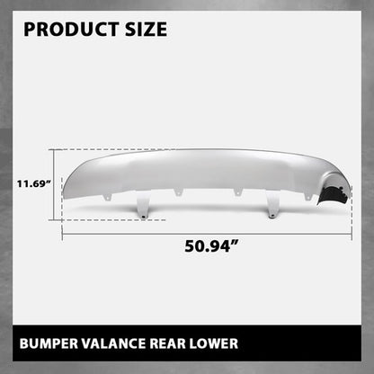 Solid Spare Valance Fit For 2016-2018 Toyota RAV4 Bumper Guard Plastic Silver Rear Lower