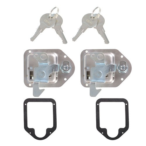 Solid Spare 4-3/8" 3-1/4" Latch Paddle Handle For RV Trailer 2 set Toolbox Lock Door Key