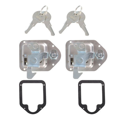 Solid Spare 4-3/8" 3-1/4" Latch Paddle Handle For RV Trailer 2 set Toolbox Lock Door Key