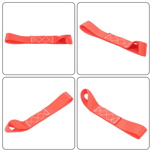 Solid Spare 4-Pack 1.6"x15' Red Ratchet Straps Kit 5,208lb Break Strength w/ Safety S Hooks