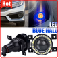 For 2016-2021 Honda Civic LED Blue Halo Projector Fog Light  Angel Eyes Ring DRL