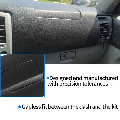 Solid Spare Overlay Dash Cover Dashboard Black For Toyota 4Runner 2003-2009 W/ Speaker Holes
