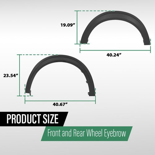 Solid Spare Fit For 2022 2023 2024 2025 Ford Maverick Front & Rear Wheel Fender Flares 4pcs