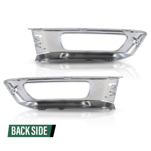 Solid Spare Fit For 2014-2017 Land Rover Range Sport Bumper Fog Light Bezel Lamp Trim Silver