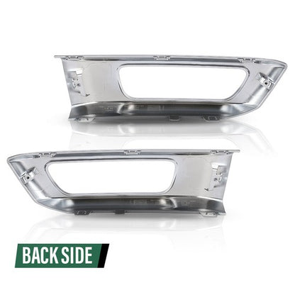 Solid Spare Fit For 2014-2017 Land Rover Range Sport Bumper Fog Light Bezel Lamp Trim Silver