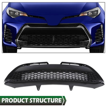 Solid Spare Front Bumper Lower Grille Grill Fit For 2017 2018 2019 Toyota Corolla SE XSE