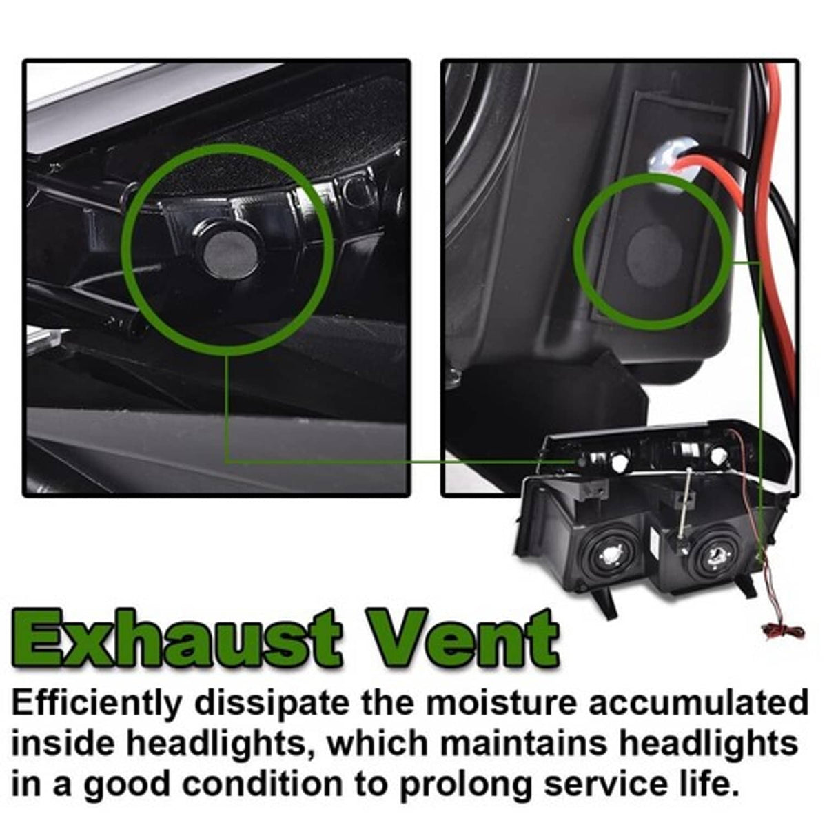 Solid Spare Fit For 2004-2012 Chevy Colorado GMC Canyon Chrome LED Tube Headlights Lamps