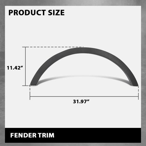 Solid Spare Rear Left Side Fender Flare Wheel Arch Molding Fit For 2013-2016 Ford Escape