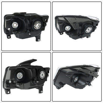 Solid Spare Pair Chrome For Jeep Grand Cherokee 11-13 Compass 11-17 Headlights Halogen Clear