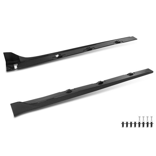 Solid Spare Fit For 2016-2021 Honda Civic Type-R Style Carbon Look Side Skirt Extension