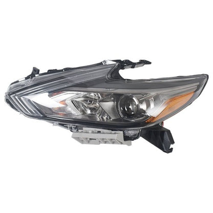 Solid Spare For Nissan Altima 2016-2018 Headlights W/O LED DRL Black Driver Left Side LH