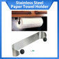 Solid Spare Paper Towel Holder Under Cabinet Wall Mount Roll Rack for Kitchen Bathroom