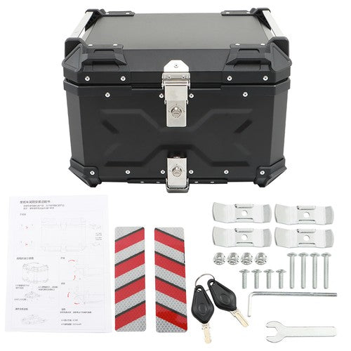 Solid Spare New Motorcycle 36L Side Case Hard Saddlebag + 55L Top Case Tail Box Luggage