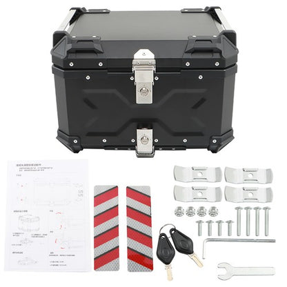 Solid Spare New Motorcycle 36L Side Case Hard Saddlebag + 55L Top Case Tail Box Luggage