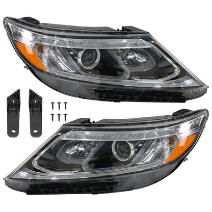 For 2014 2015 Kia Sorento EX SX Halogen W/LED DRL Projector Headlight Left Right
