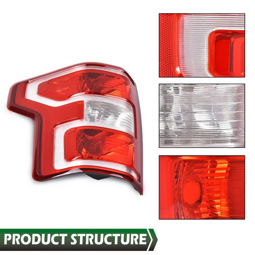 Solid Spare Fit For 18-2020 Ford F-150 Pickup Left Side Rear Tail Light Brake Lamp w/o Bulb
