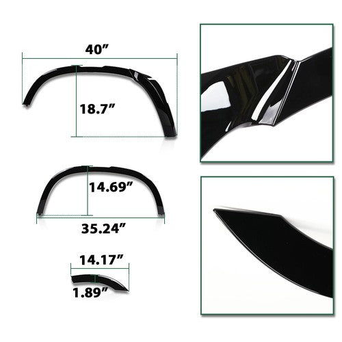 Solid Spare Fit For 20-24 Defender 110 Bumper Corner Side Skirt Fender Flare Body Kit