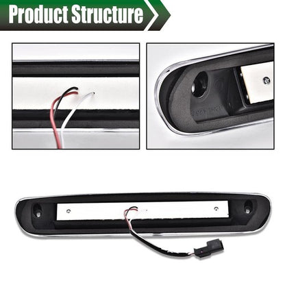 Solid Spare Fit For 07-14 Silverado Sierra Smoke/Black LED Third Brake Light Cargo Lamp