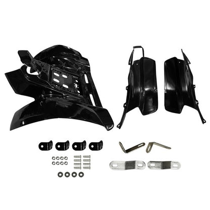 Solid Spare For 86-89 Honda TRX 250R TRX250R Plastic Black Front & Rear Fender Set Plastics