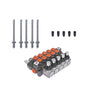 Solid Spare 5 Spool 3625PSI Hydraulic Monoblock Double Acting Control Valve 11 GPM SAE Ports