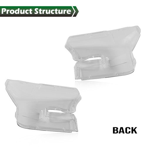 Solid Spare Fit For 15-17 Ford F-150 F150 Left+Right Headlight Replacement Lens Clear