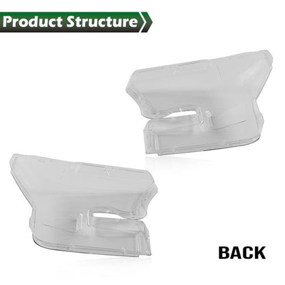 Solid Spare Fit For 15-17 Ford F-150 F150 Left+Right Headlight Replacement Lens Clear