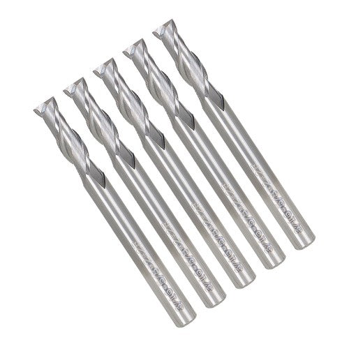 Solid Spare 5 Pcs 3/16" 2 Flute Carbide End Mill 5/8" Length Of Cut 2" Overall Length NEW