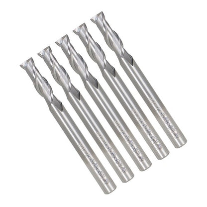 Solid Spare 5 Pcs 3/16" 2 Flute Carbide End Mill 5/8" Length Of Cut 2" Overall Length NEW