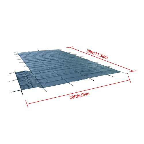 Solid Spare ? Inground Pool Safety Cover Fits 18 x 36ft With Right Steps Mesh Solid