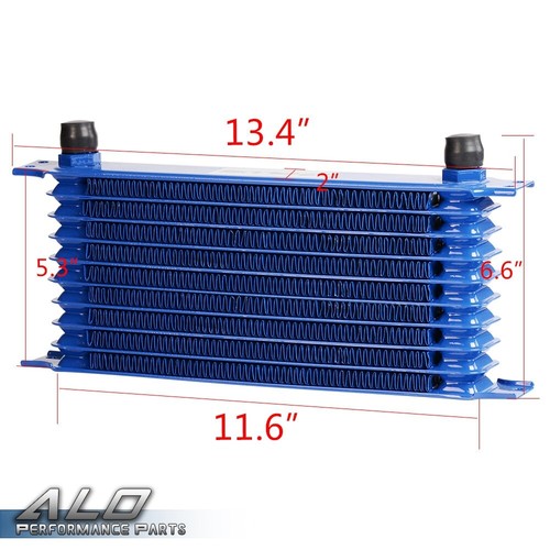 Solid Spare 10 Row AN10 Universal Aluminum Transmission Engine Oil Cooler+Filter Adapter Kit