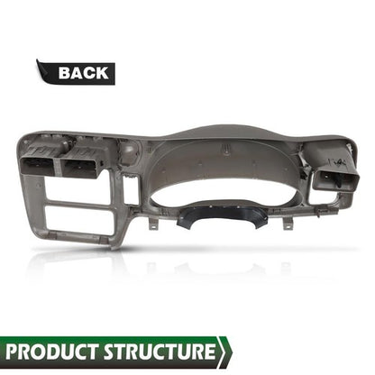 Solid Spare Fit For 98-05 Chevy S10 Blazer Jimmy Sonoma Double Din Dash Radio Cluster Bezel