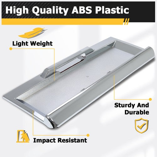 Solid Spare Rear License Plate Trim Cover Frame For 2003-2005 HUMMER H2 SUV Chrome W/Holes