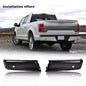 Solid Spare Fit For 2015-2020 Ford F-150 Black Left Right Rear Bumper Ends W/ Park FO1102383