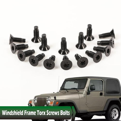 Solid Spare Windshield Frame Torx Screws Bolts Fit For 76-06 Jeep CJ/YJ/TJ Wrangler