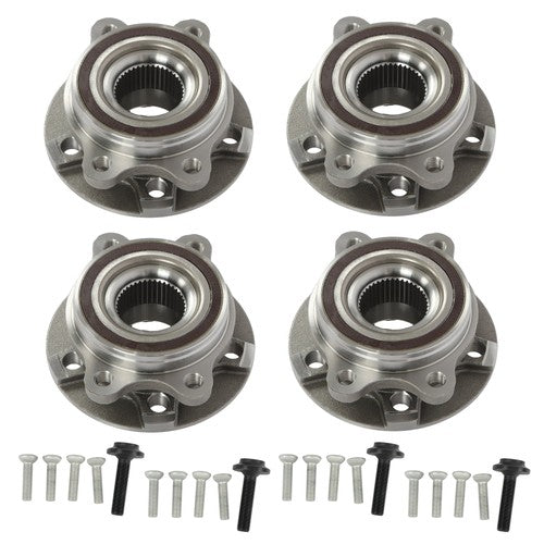 Solid Spare 4pcs Front/Rear Wheel Hub Bearing Assembly For Audi A4 A5 A6 Q5 S4 S5 All Models