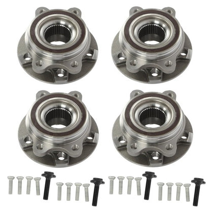 Solid Spare 4pcs Front/Rear Wheel Hub Bearing Assembly For Audi A4 A5 A6 Q5 S4 S5 All Models