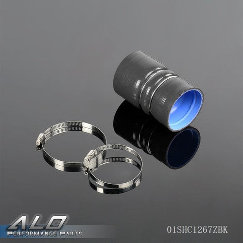 Solid Spare Fit For 03-10 Ford F250 F350 6.0 Diesel Silicone Intercool Intake Hose Kit Black