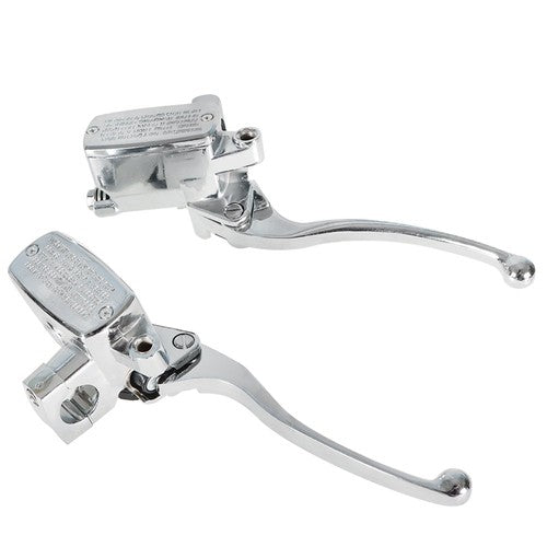 Solid Spare 1" 25mm Motorcycle Handlebar Hydraulic Brake & Clutch Master Cylinder Left&Right