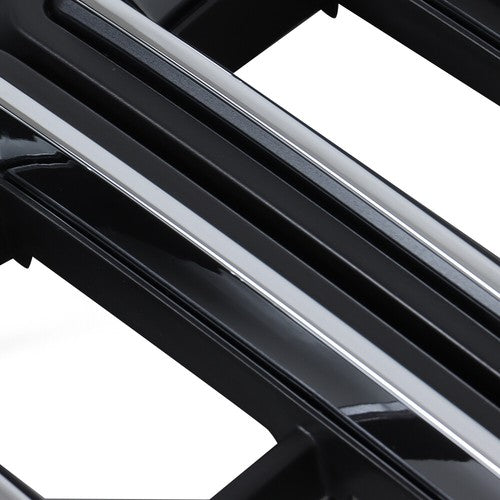 Solid Spare Front Bumper Upper Grille Chrome Plastic For GMC Sierra 1500 2016 2017 2018