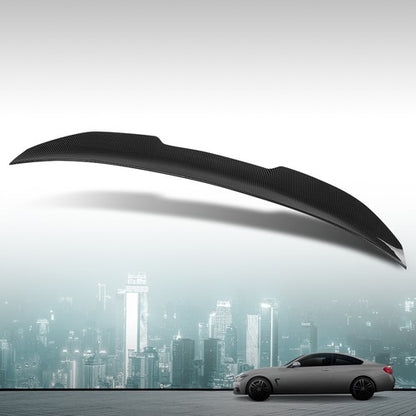 Solid Spare Rear Trunk Spoiler Wing Fit For 14-20 BMW 4-Series F32 Coupe Carbon Fiber Look
